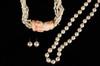 Appraisal: NECKLACE SET - Strand of mm pearls with white gold