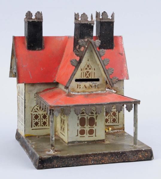 Appraisal: George Brown Tin Church Bank Circa 's Nice original George