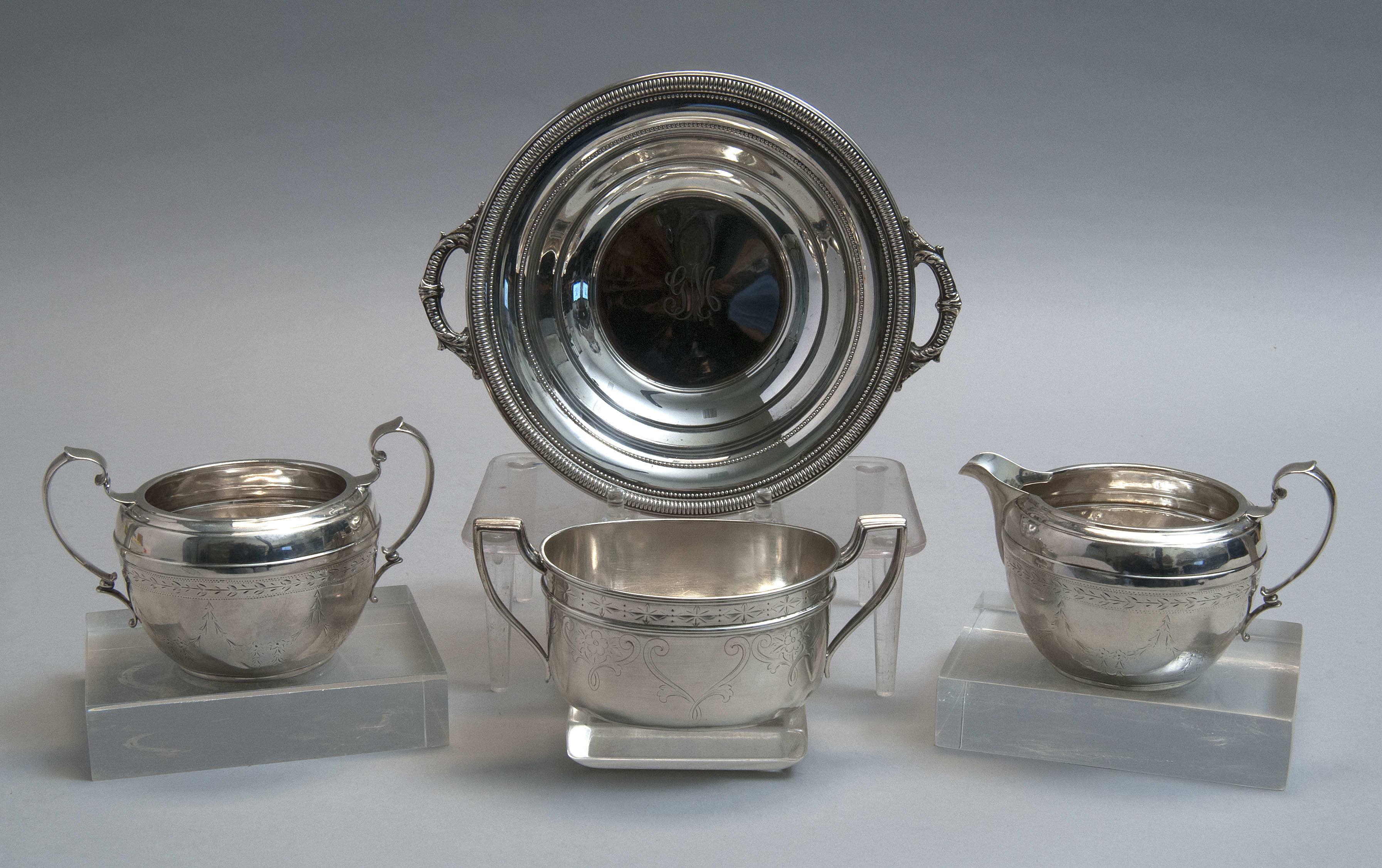 Appraisal: FOUR PIECES OF STERLING SILVER HOLLOWWARE Late th- th CenturyAll