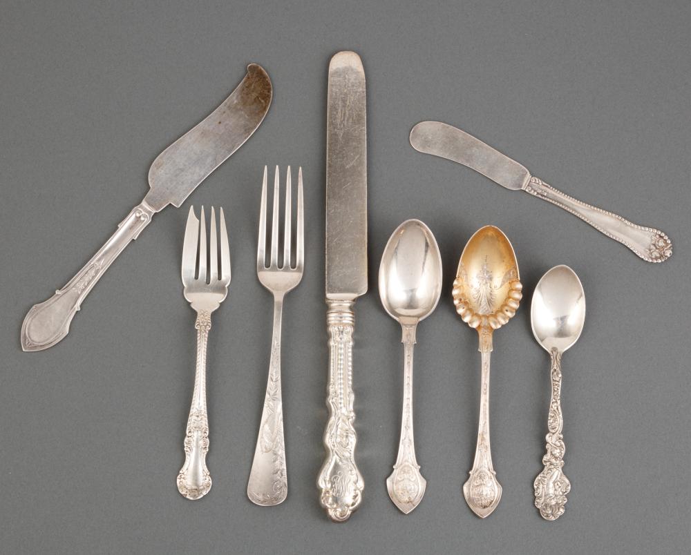 Appraisal: Group of American Victorian Sterling Silver Flatware incl Wood Hughes