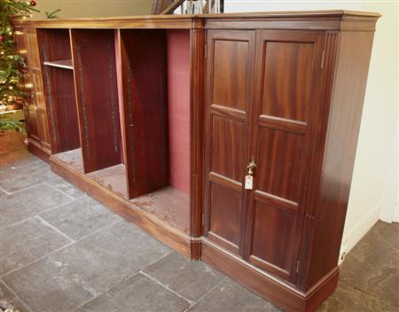 Appraisal: GOOD MAHOGANY DWARF LIBRARY BOOKCASE BY WARING AND GILLOWS CIRCA