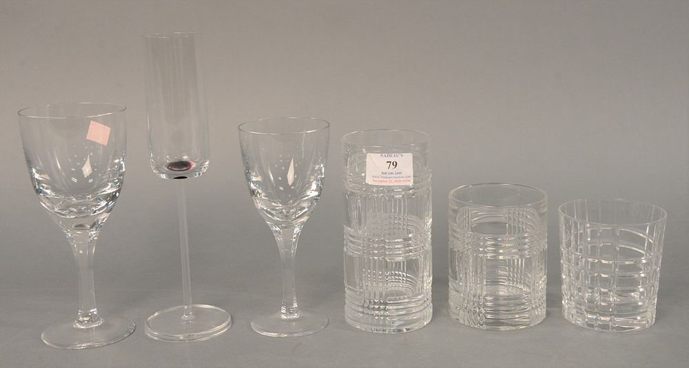 Appraisal: Fifty-nine piece group of stemmed glasses and tumblers makers to