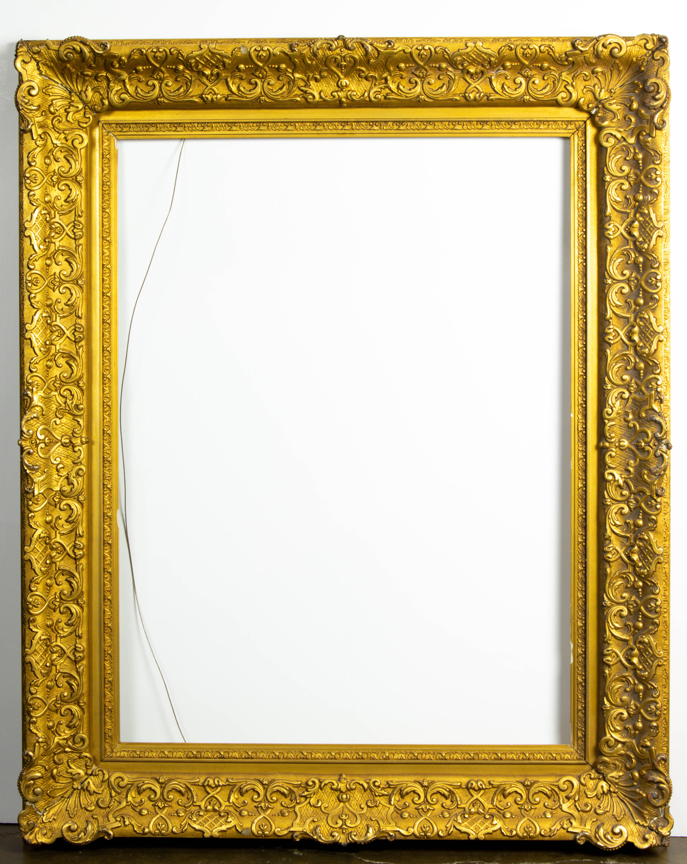 Appraisal: REGENCE STYLE GILTWOOD AND GESSO FRAME RABBETT H X W