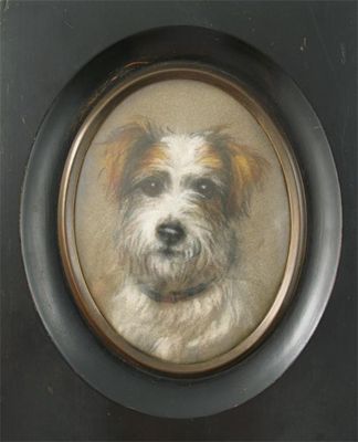 Appraisal: Maud D Heaps fl - Study of a Terrier Signed