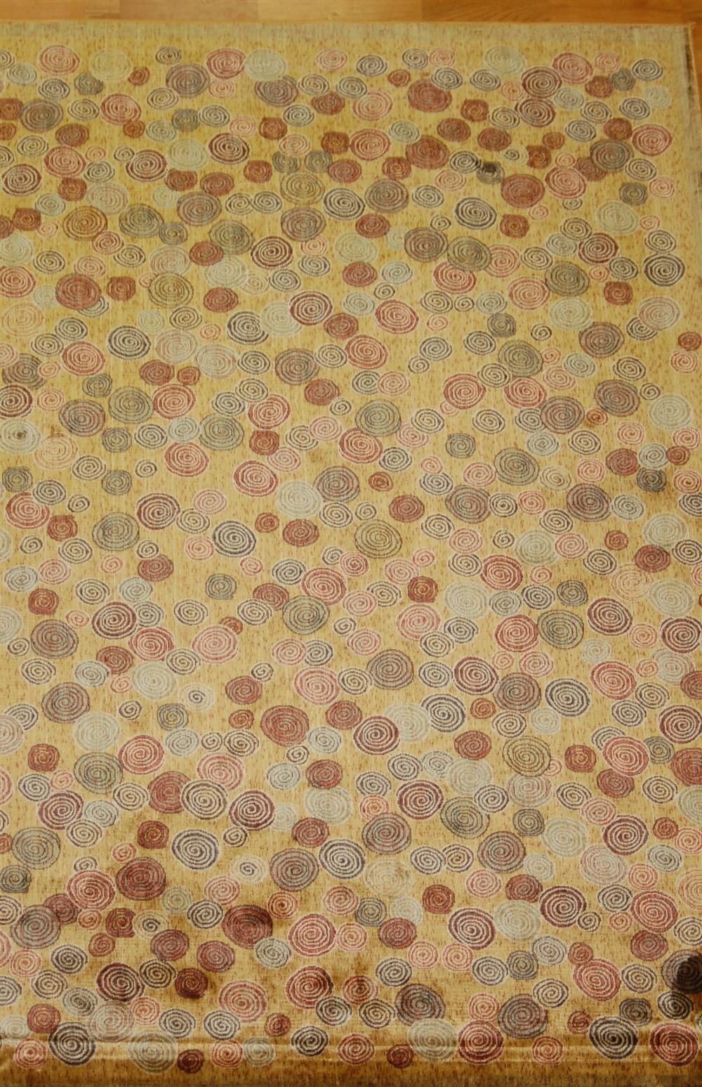 Appraisal: CONTEMPORARY RUG consisting of a golden beige field pattern of