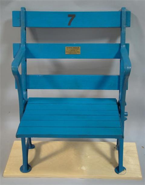 Appraisal: YANKEE STADIUM SINGLE SEAT The iron frame and wooden folding