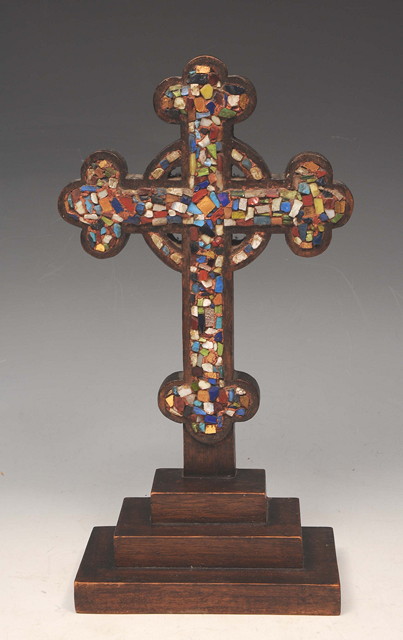 Appraisal: A WOODEN CROSS reputedly made from the chippings from St