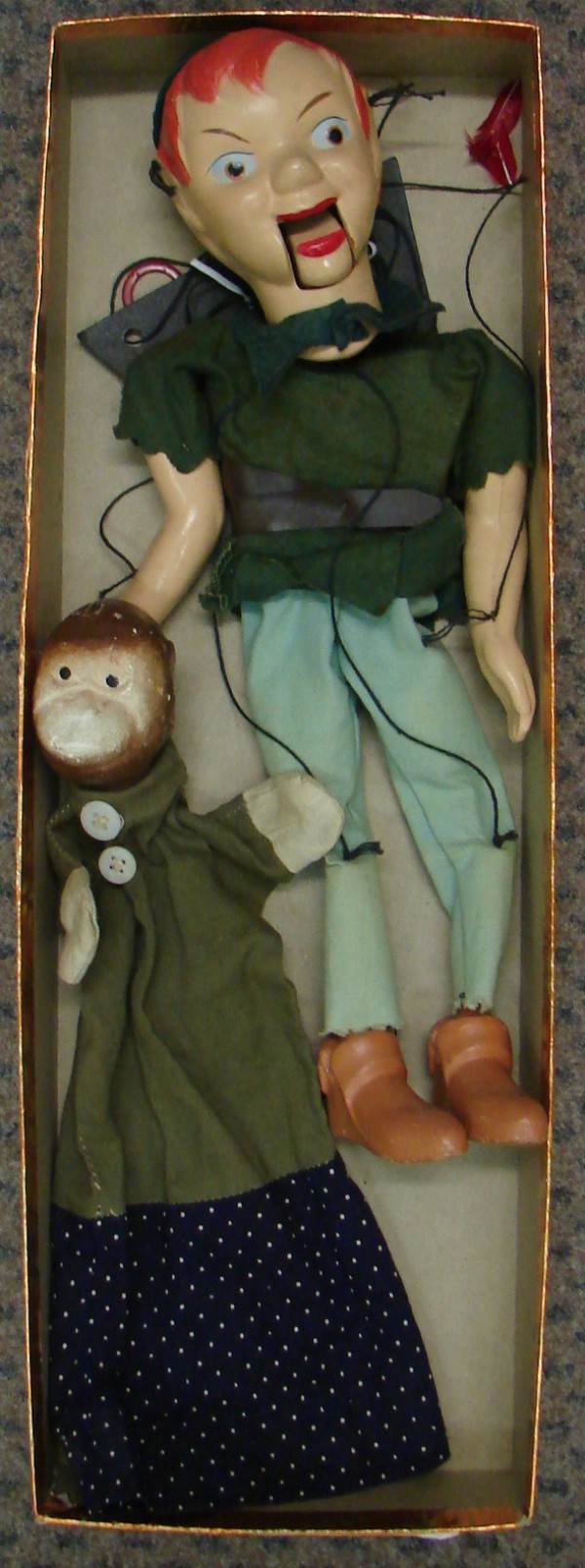 Appraisal: Lot Effanbee Peter Pan marionette Monkey head hand puppet Condition