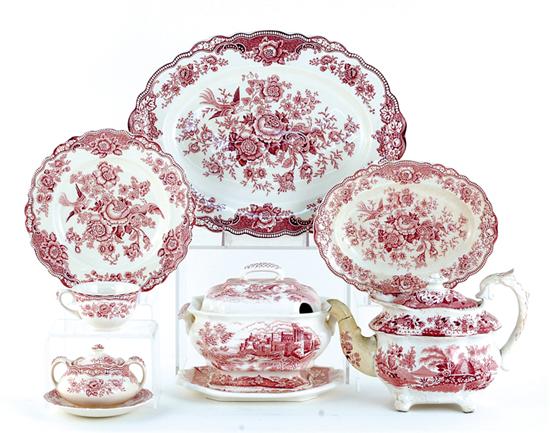 Appraisal: Crown Ducal ironstone dinner service circa Bristol pattern consisting of