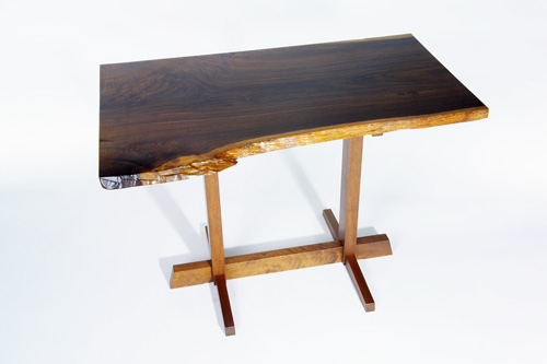 Appraisal: GEORGE NAKASHIMA Fine and unusual table with sap-lined rosewood top