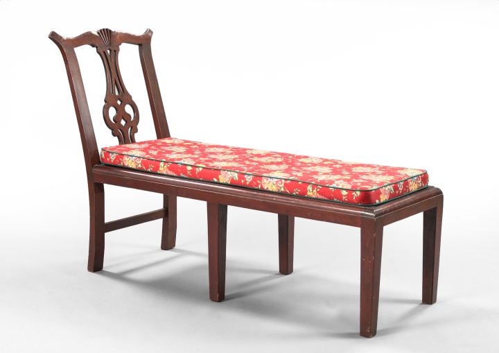 Appraisal: George III-Style Mahogany Chaise Longue early th century the end