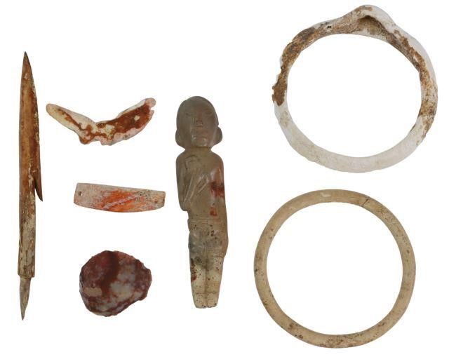 Appraisal: lot of Collection of Native American artifacts including bone bracelet