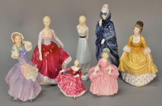 Appraisal: Seven Royal Doulton porcelain figures to include Sweet Sixteen Kirsty