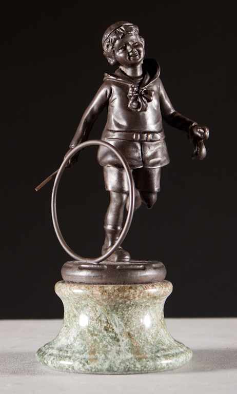 Appraisal: After Dimitri Chiparus Romanian - Boy With Hoop bronze restrike