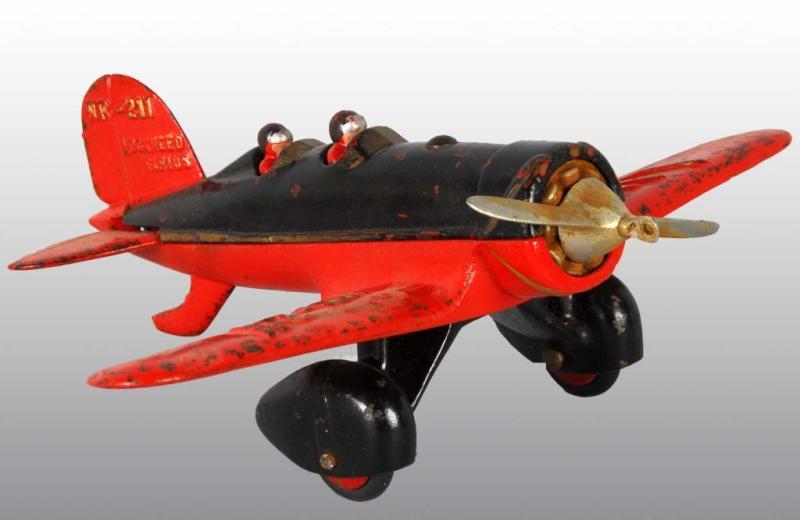 Appraisal: Cast Iron Lindy NR- Airplane Toy Description Manufactured by Hubley