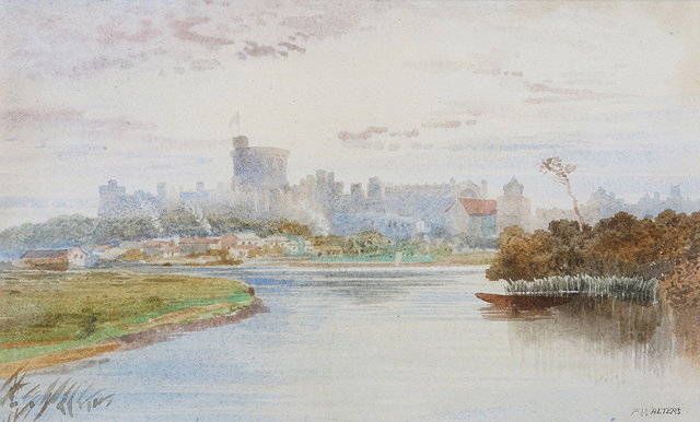 Appraisal: WALTERSWindsor Castle from across the Thames signed watercolour x cm