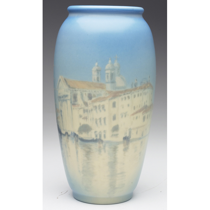 Appraisal: Exceptional Rookwood vase beautiful Vellum glaze with a finely painted