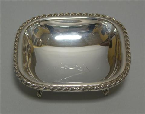 Appraisal: ANNWAR EL SADAT SILVER NUT BOWL PRESENTATION GIFT Inscribed h