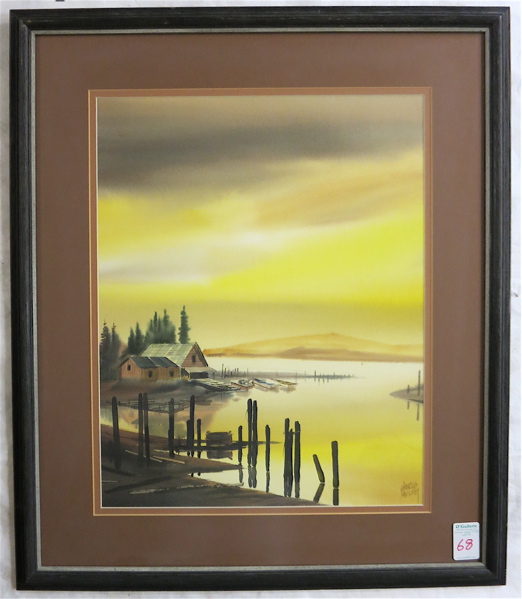 Appraisal: CHARLES MULVEY WATERCOLOR ON PAPER Oregon - Olympics from Lopez