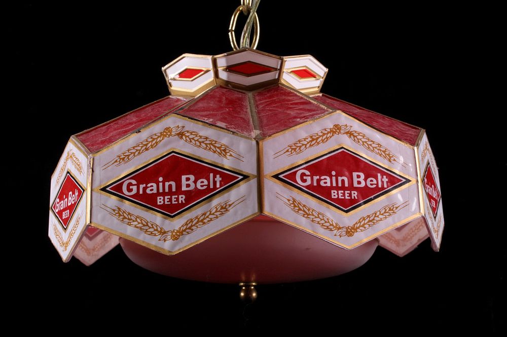 Appraisal: Grain Belt Beer Co Ceiling Light Advertising Sign For your