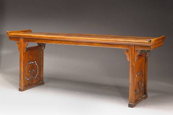 Appraisal: An yumu altar table th Century The floating panel top