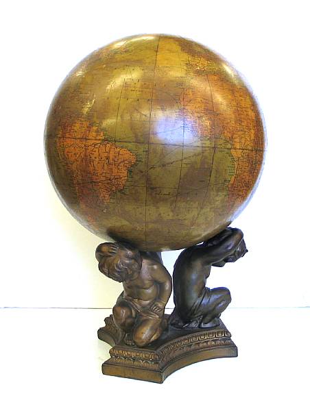 Appraisal: An American terrestrial globe on associated stand th century The