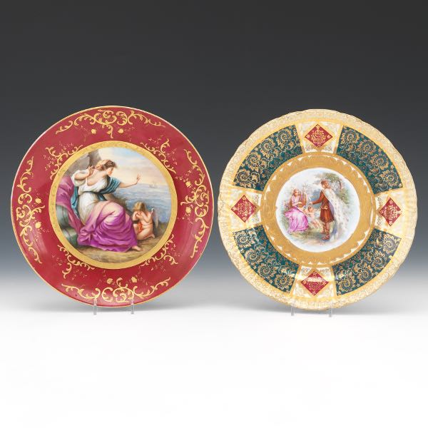 Appraisal: Two German Royal Vienna Style Porcelain Cabinet Plates King St