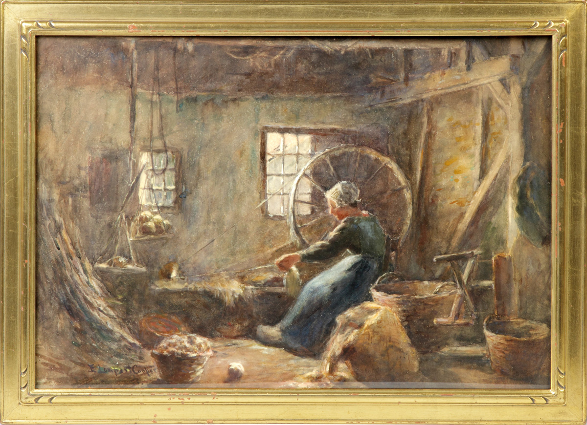 Appraisal: Emma Lampert Cooper American - Interior scene Sgn Lower left