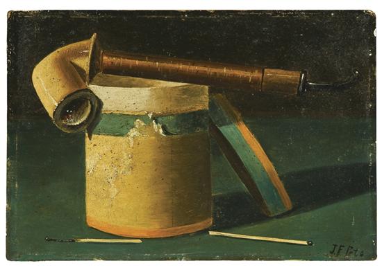 Appraisal: JOHN FREDERICK PETO American - Still Life with Pipe oil