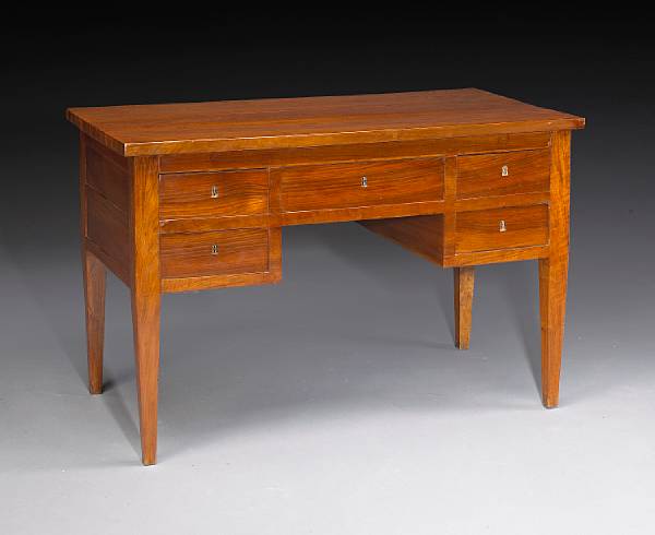 Appraisal: A Louis XVI walnut desk late th century height in