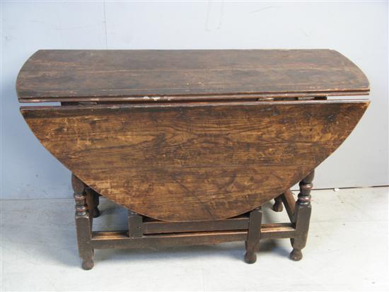 Appraisal: th Century oak gateleg table h w in