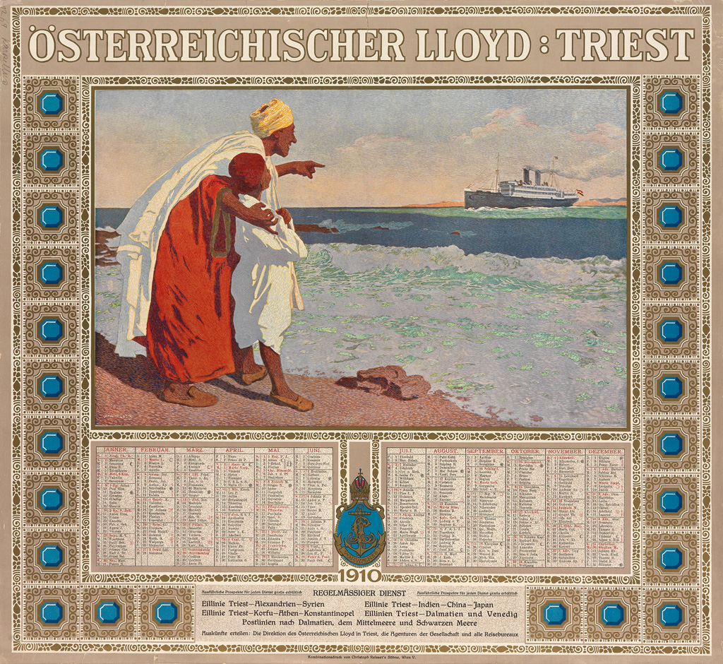 Appraisal: ADOLF KARPELLUS - ESTERREICHISCHER LLOYD - TRIEST x inches x