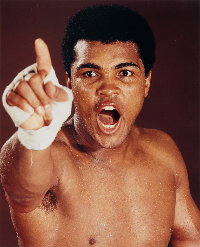 Appraisal: NEIL LEIFER - Muhammad Ali Pointing at th Street Gym