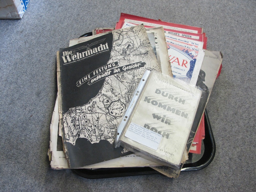 Appraisal: A bundle of wartime German Propaganda papers and booklets