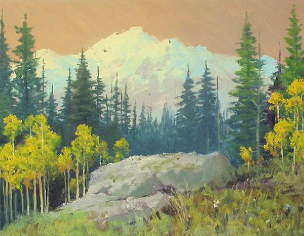 Appraisal: A D Aubrey Dale Greer American - A Mountainous Landscape