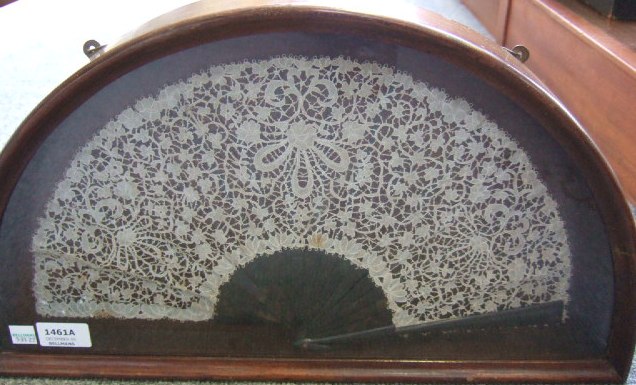 Appraisal: An Irish lace and tortoiseshell fan late th century the