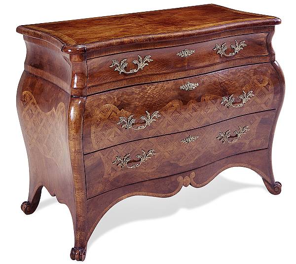 Appraisal: A Louis XV style walnut and parquetry commode height in