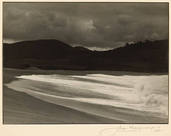 Appraisal: Johan Hagemeyer Dutch American - Surf-Carmel Point Beach Gelatin silver