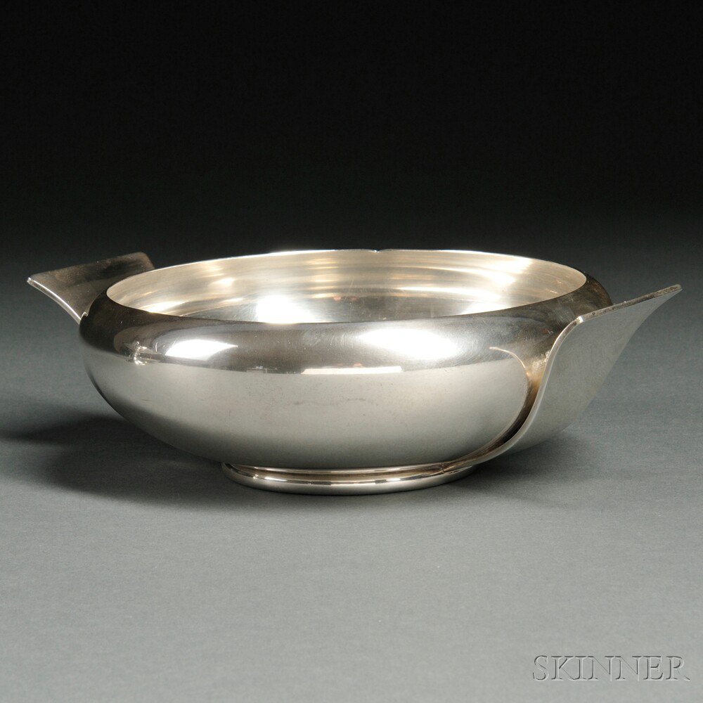 Appraisal: Allan Adler Sterling Silver Two-handled Bowl Los Angeles California mid-