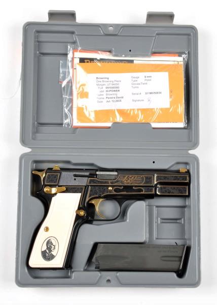 Appraisal: MIB Browning Year Comm Hi-Power Pistol Serial MV Made in