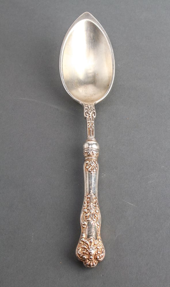 Appraisal: Sterling Silver Ornate Serving Spoon Sterling silver ornate serving spoon