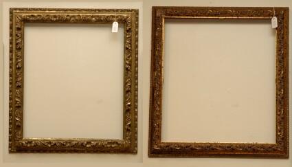 Appraisal: Two Square Giltwood Frames x in and x in