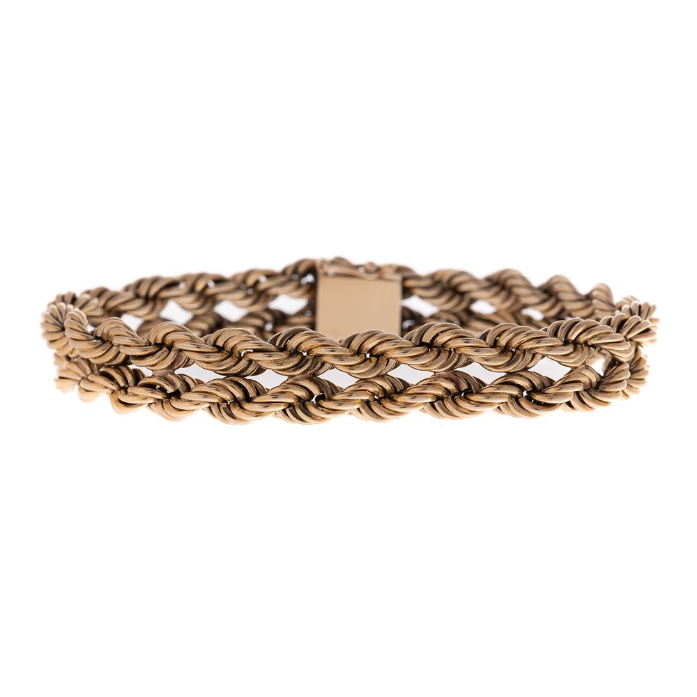 Appraisal: A Double Row Rope Bracelet in K K yellow gold