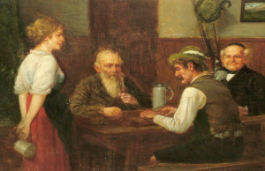 Appraisal: Anton Kaulbach German - - Tavern scene oil on board