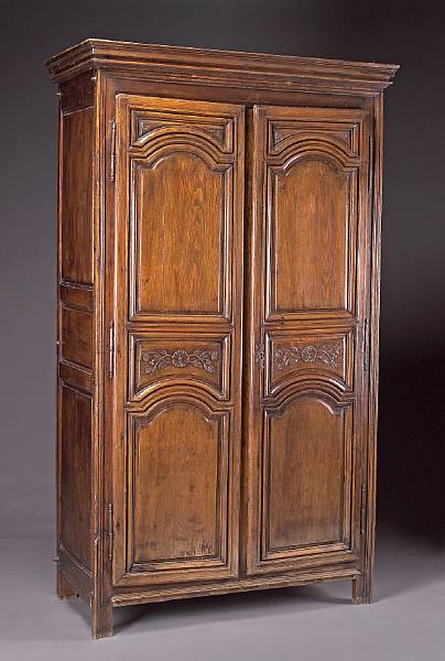 Appraisal: A R gence oak armoire early th century The stepped