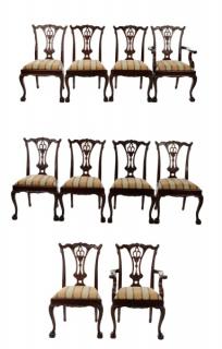 Appraisal: Set of Chippendale Style Dining Chairs Likely English th century