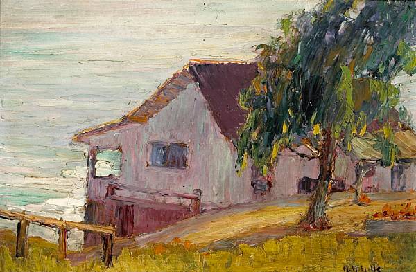 Appraisal: Anna Althea Hills American - Laguna Beach House signed 'A