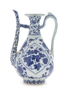 Appraisal: A Blue and White Porcelain Ewer A Blue and White