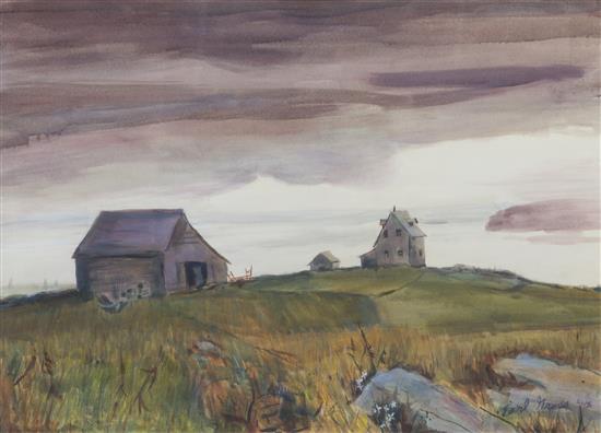 Appraisal: Sale Lot Earl Gross American - Stormy Landscape c watercolor