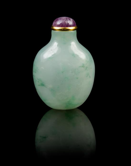 Appraisal: Sale Lot A Chinese Jadeite Snuff Bottle th century of